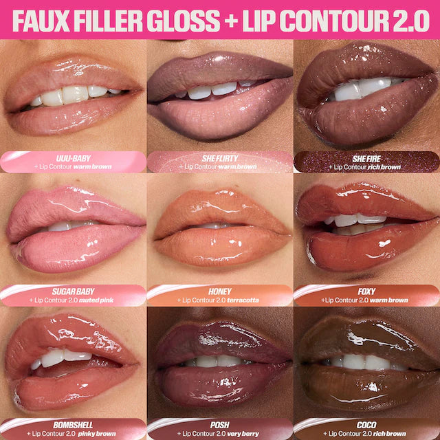 Huda beauty - faux filter extra shine lip gloss