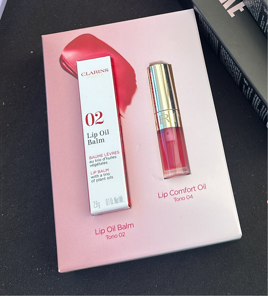 Clarins - lip oil balm set (full size + mini size)