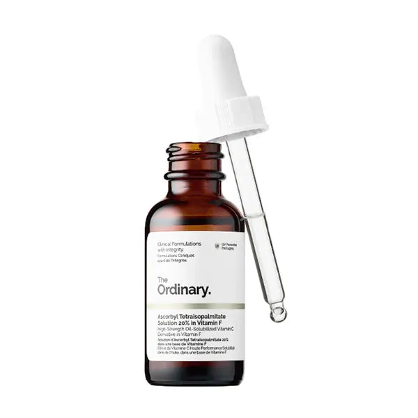 THE ORDINARY - (Vit C) Ascorbyl Tetraisopalmitate Solution 20% In Vitamin F
Alta potencia en vitamina F - 30ML