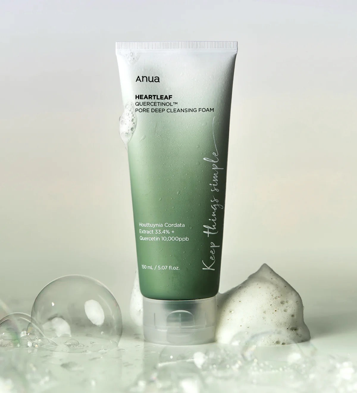 Anua - HEARTLEAF Quercetinol pore deep cleansing foam