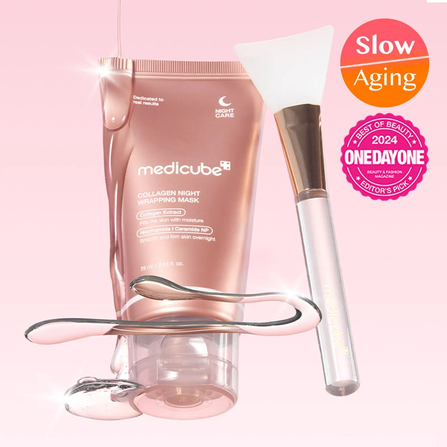 Medicube - Collagen night wrapping mask + brush
