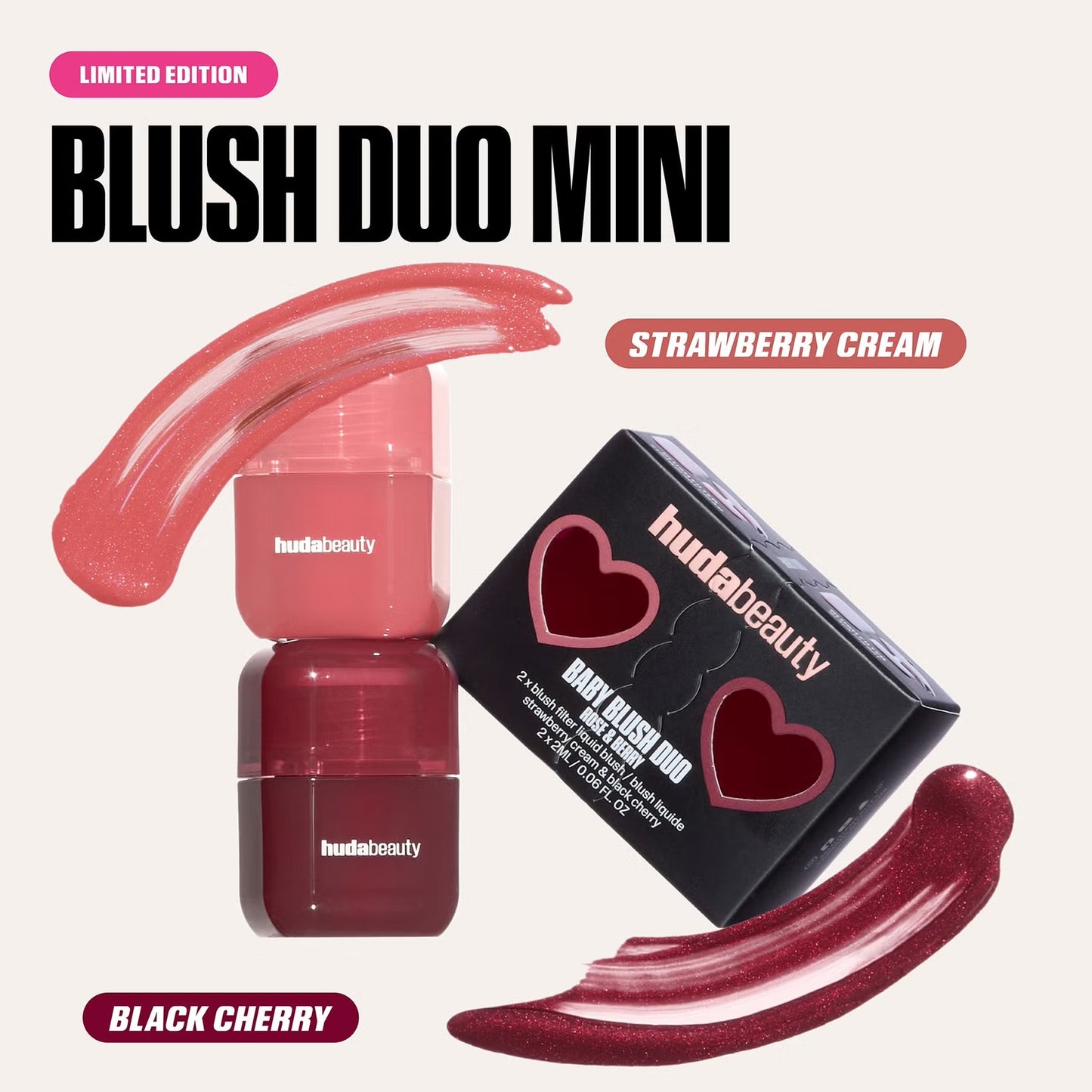 hudabeauty - LIMITED EDITION Mini Blush Duo - Rose & Berry