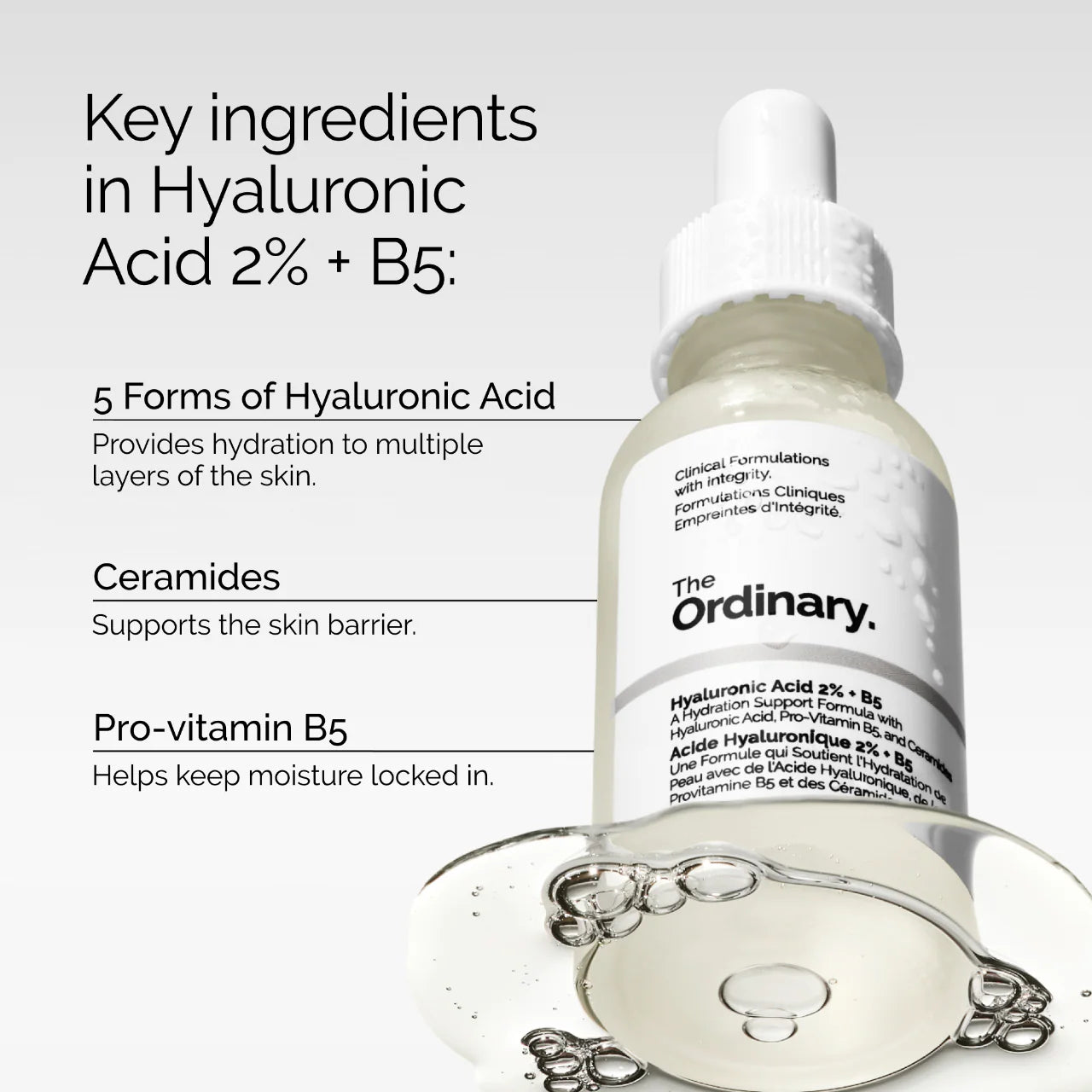 The Ordinary Acide Hyaluronique 2% + B5 - Sérum Hydratant