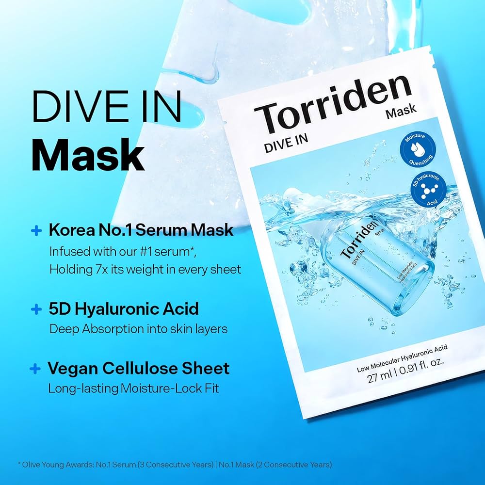 Torriden - DIVE IN Low Molecule Hyaluronic Acid Sheet Mask