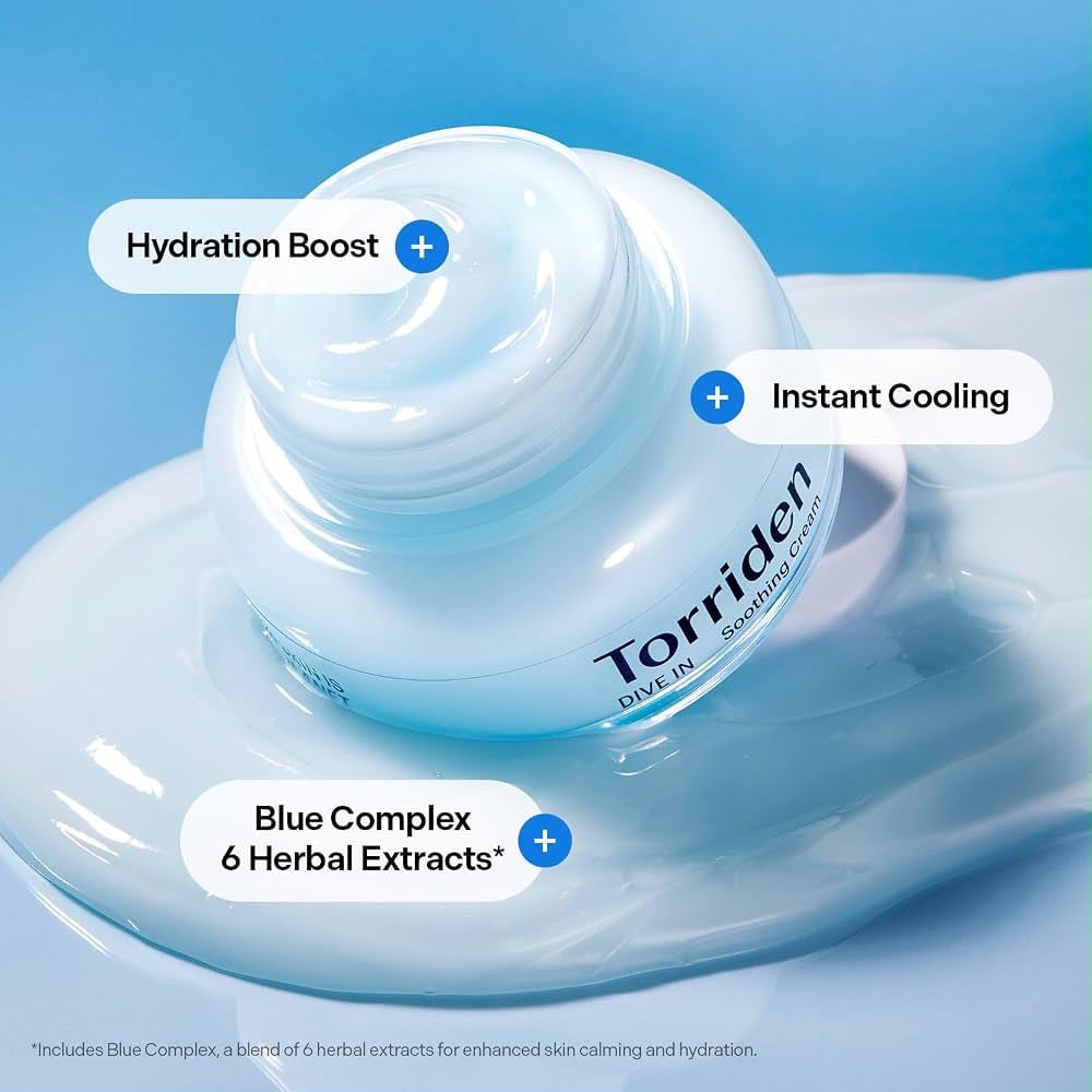 Torriden - DIVE-IN Low Molecular Hyaluronic Acid Soothing Cream - Crème hydratante 100ml