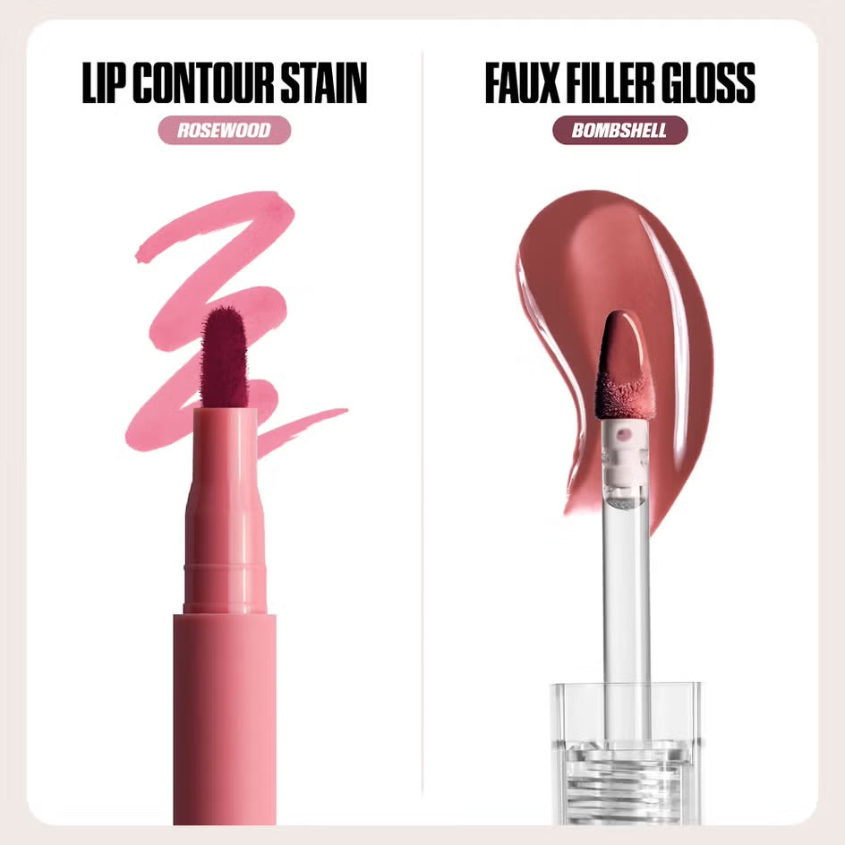 hudabeauty -  Rosy Nude - Makeout Sesh Lip Kit