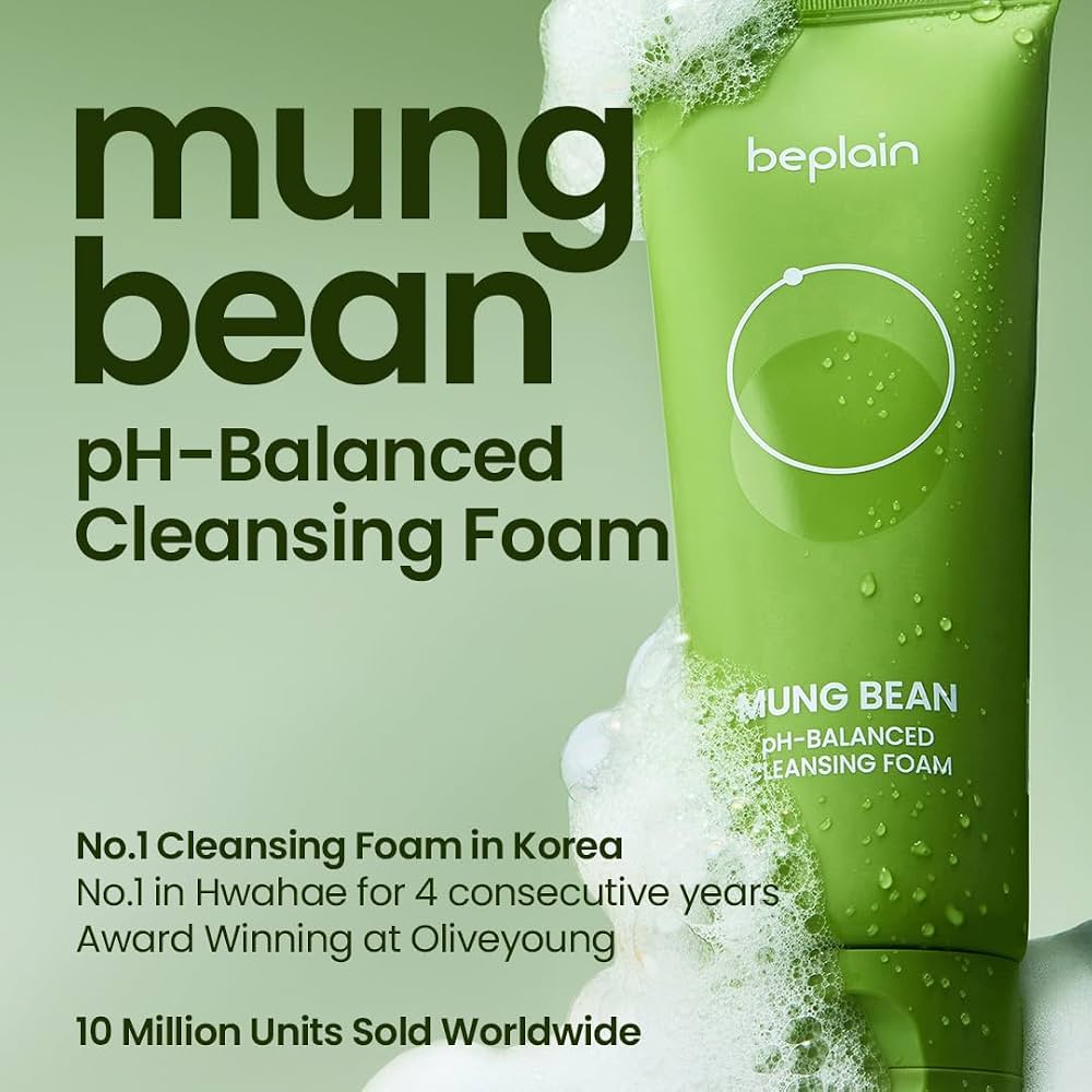 beplain Mung Bean pH-Balanced Cleansing Foam 160mL + 40mL Special Set