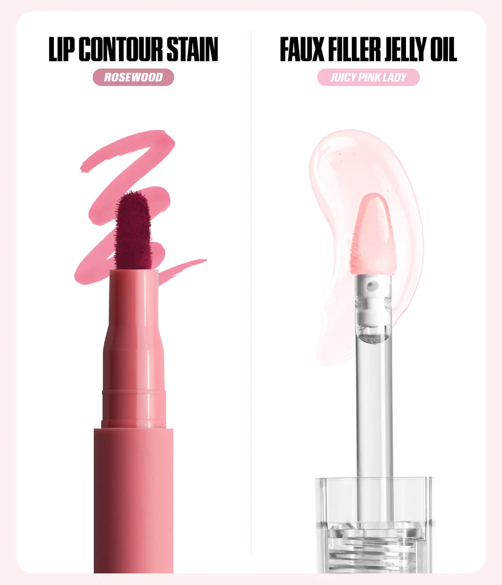 hudabeauty -  Rosy Nude - Makeout Sesh Lip Kit