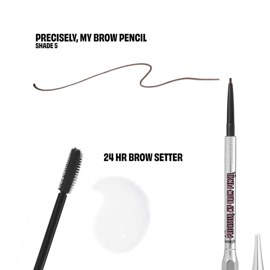 Benefit - Brow Minis - Precisely, My Brow Pencil and Gel Setter Duo - shade: Warm Black-Brown