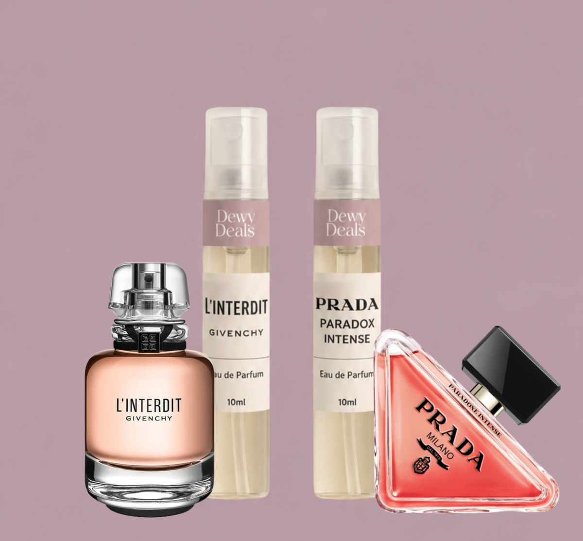 Prada Paradoxe + Givenchy l’interdit décantes 10ml x 2