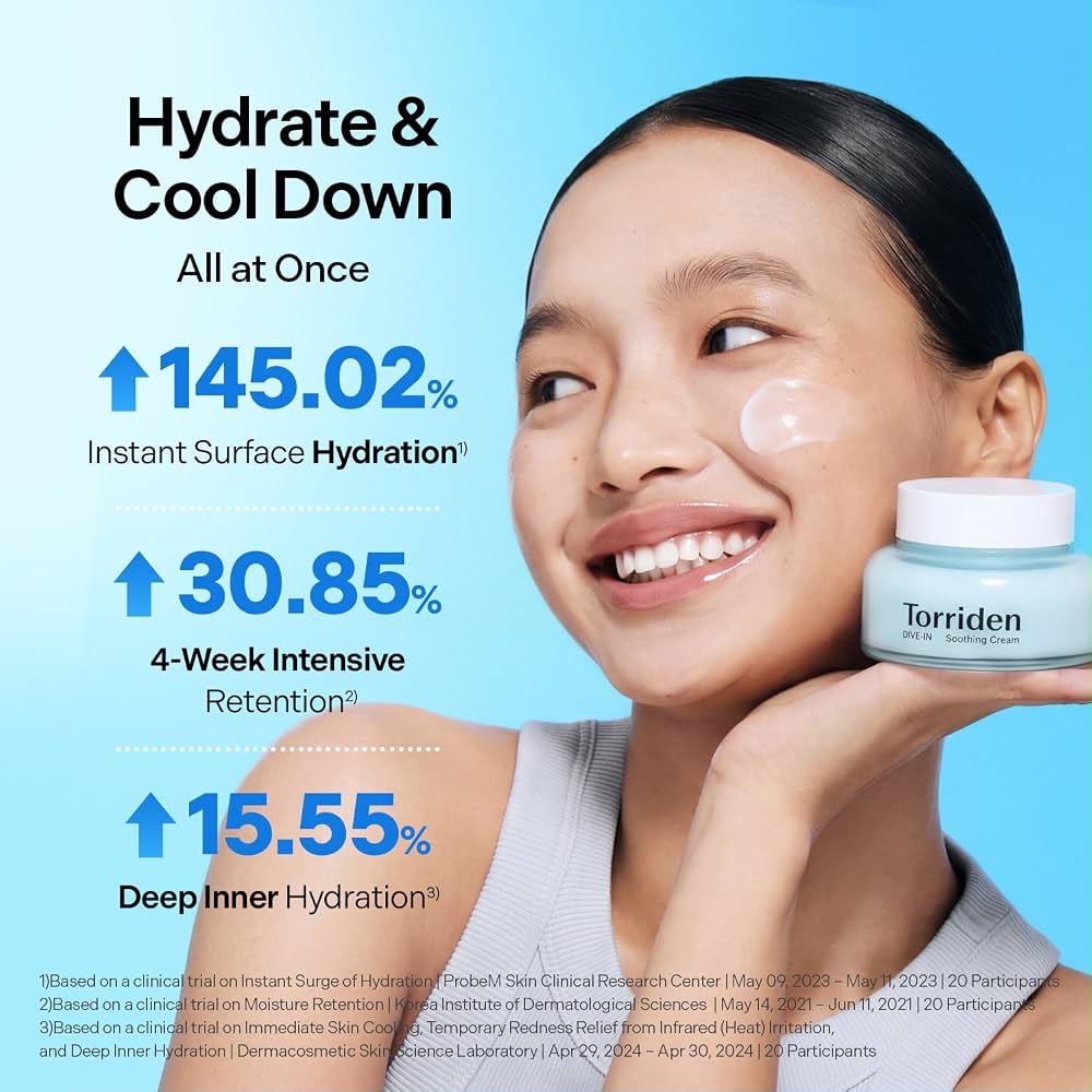 Torriden - DIVE-IN Low Molecular Hyaluronic Acid Soothing Cream - Crème hydratante 100ml