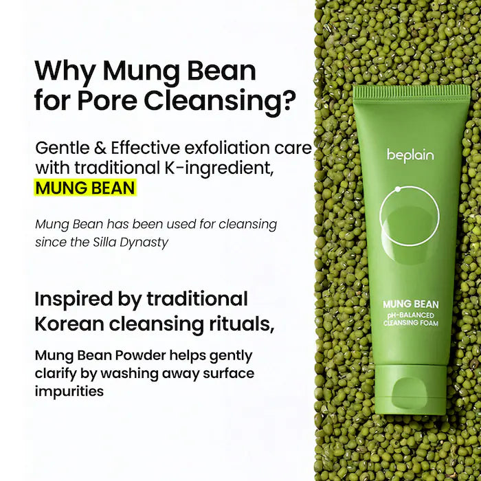 beplain Mung Bean pH-Balanced Cleansing Foam 160mL + 40mL Special Set