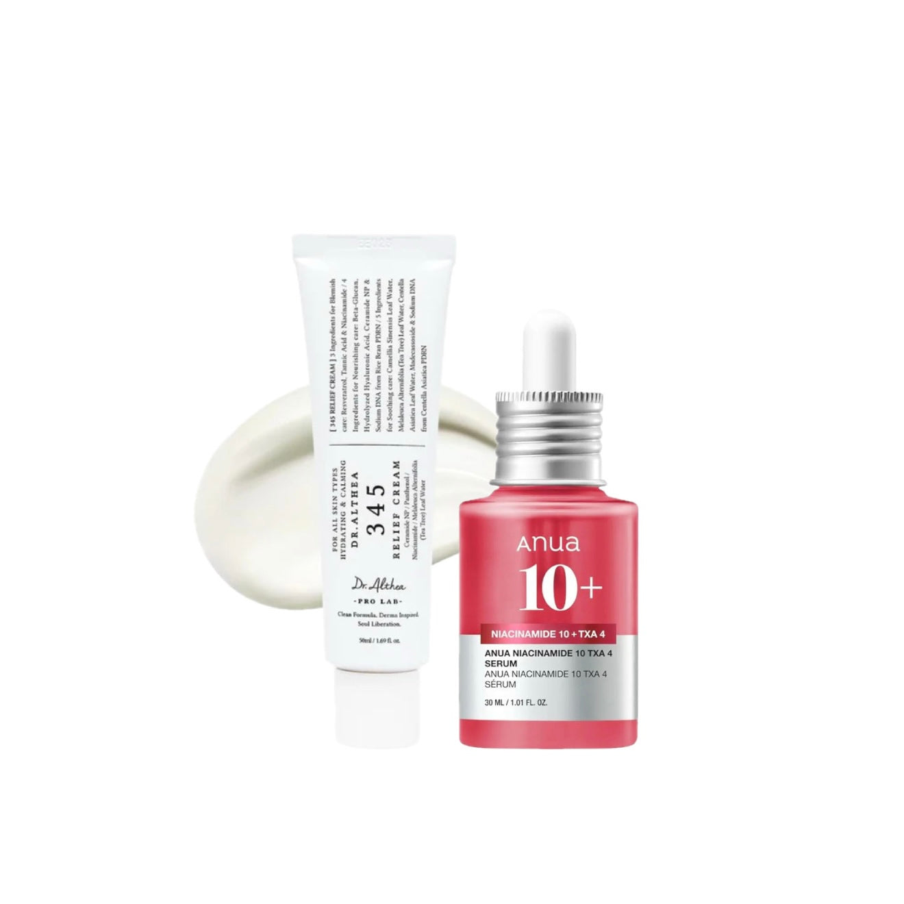 Set Dr Althea 345 cream + Anua niacinamide serum (Routine anti-taches)